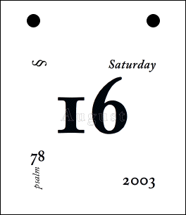 Psalm Calendar Page